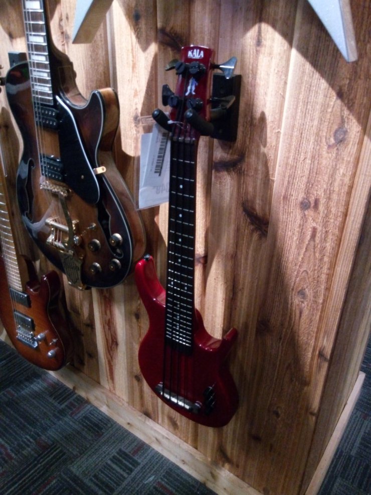  This is probably the coolest bass I've seen. Strings were rubber or plastic, sounded really neat. 